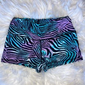 LIQUIDO Purple Blue Zebra Shorts S